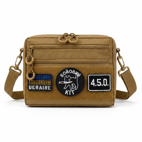 Мужская тактическая сумка EDC Cordura 600D, сумка для патчей 25×20×5,5см койот