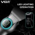 Тример VGR V-990, 3 насадки, Багатофункціональна акумуляторна машинка для стрижки, VGR машинка - фото 4
