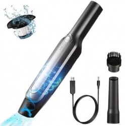 Пылесос для авто Car vacuum cleaner с аккумулятором, автомобильный пылесос беспроводной. Цвет: черный