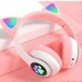 Беспроводные наушники с кошачьими ушками и RGB подсветкой Cat VZV 23M. Цвет: розовый (арт. 11839) - фото 20