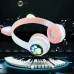Беспроводные наушники с кошачьими ушками и RGB подсветкой Cat VZV 23M. Цвет: розовый