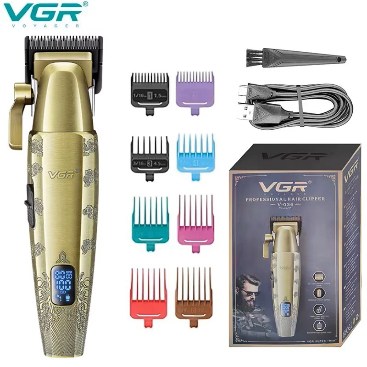 Акумуляторна машинка для стрижки VGR V-036 (арт. 23155)