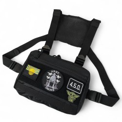 Нагрудная сумка для патчей и шевронов 5 карманов | MOLLE, мужская сумка тактическая