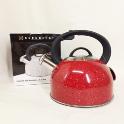 Чайник со свистком Edenberg EB-1440 с мраморным покрытием 2.5л Red