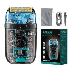 Аккумуляторная мужская электробритва VGR V-352 для бритья бороды и усов шейвер для идеальной гладкости