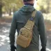 Качественная тактическая сумка, укрепленная мужская сумка рюкзак тактическая слинг. Цвет: койот