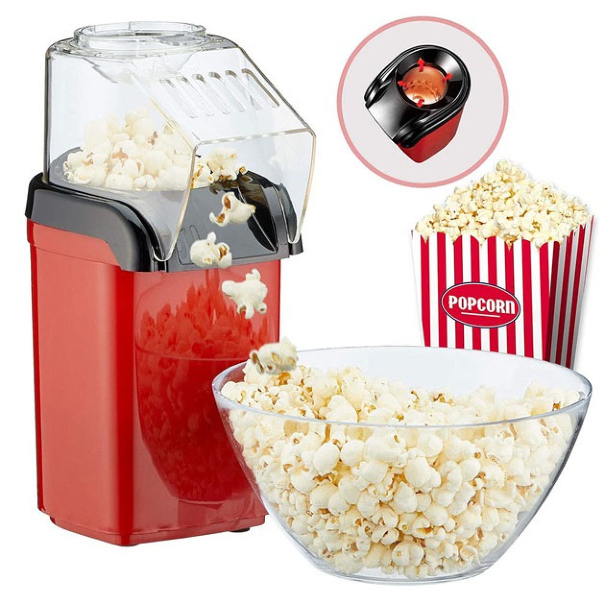Апарат для виготовлення попкорну в домашніх умовах. Попкорниця. Relia Popcorn Maker (арт. 26603)