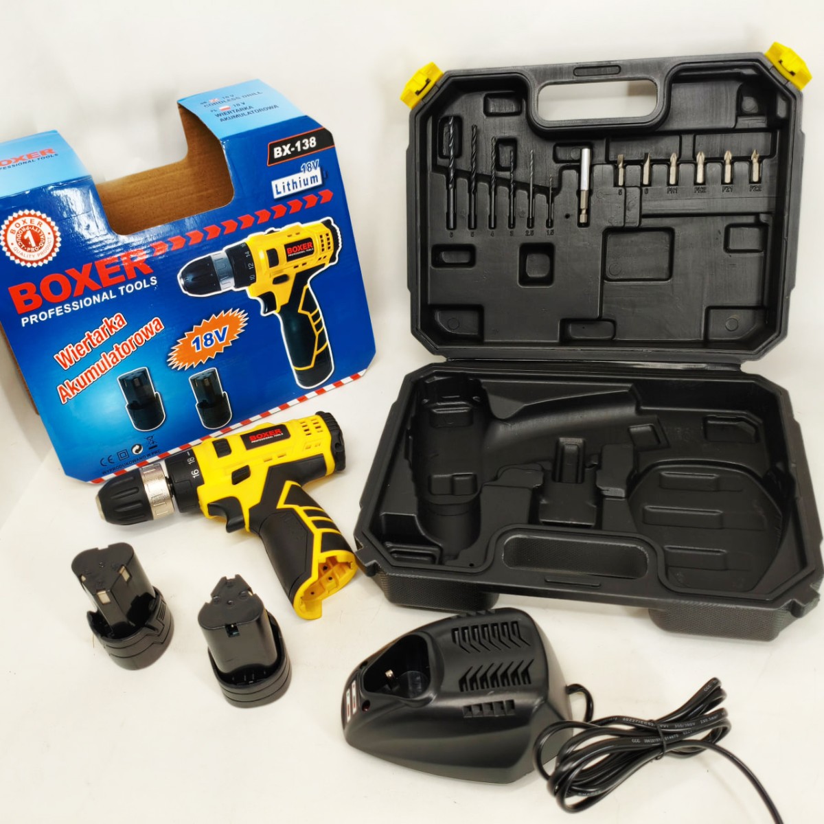 Портативний акумуляторний шуруповерт Boxer BX-138 1350 об/хв (арт. 23956)