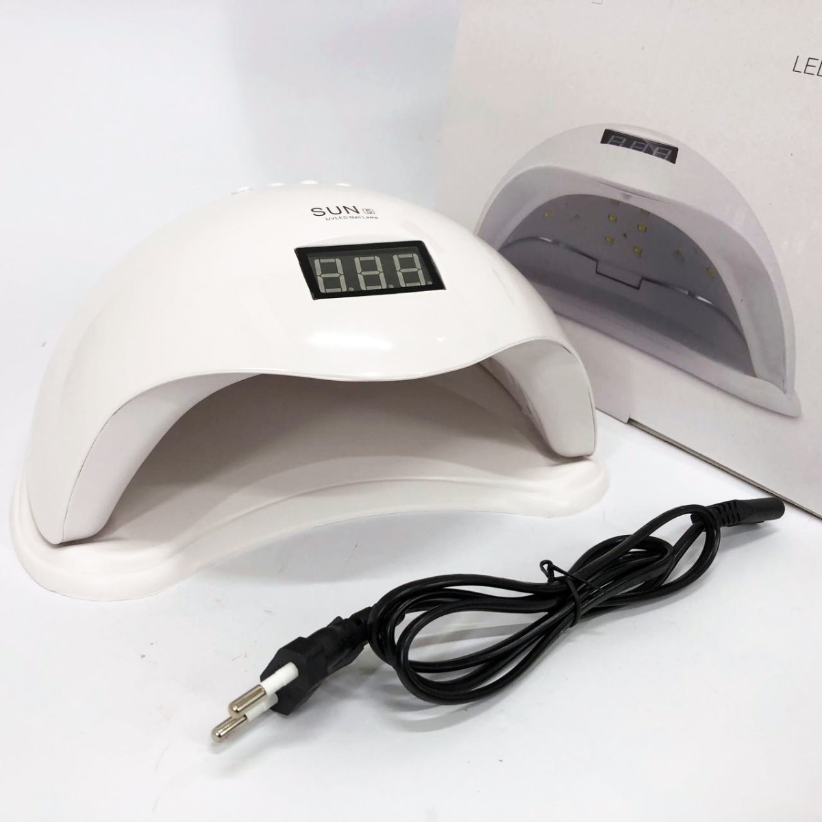 Лампа SUNUV SUN 5 PLUS 48W WHITE UV/LED для полимеризации, Профессиональная лампа для ногтей с таймером