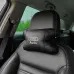 Автомобильная подушка для подголовника Audi – черная натуральная кожа