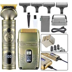 Беспроводной профессиональный набор машинка для стрижки и шейвер VGR V-649 мужской аккумуляторный триммер