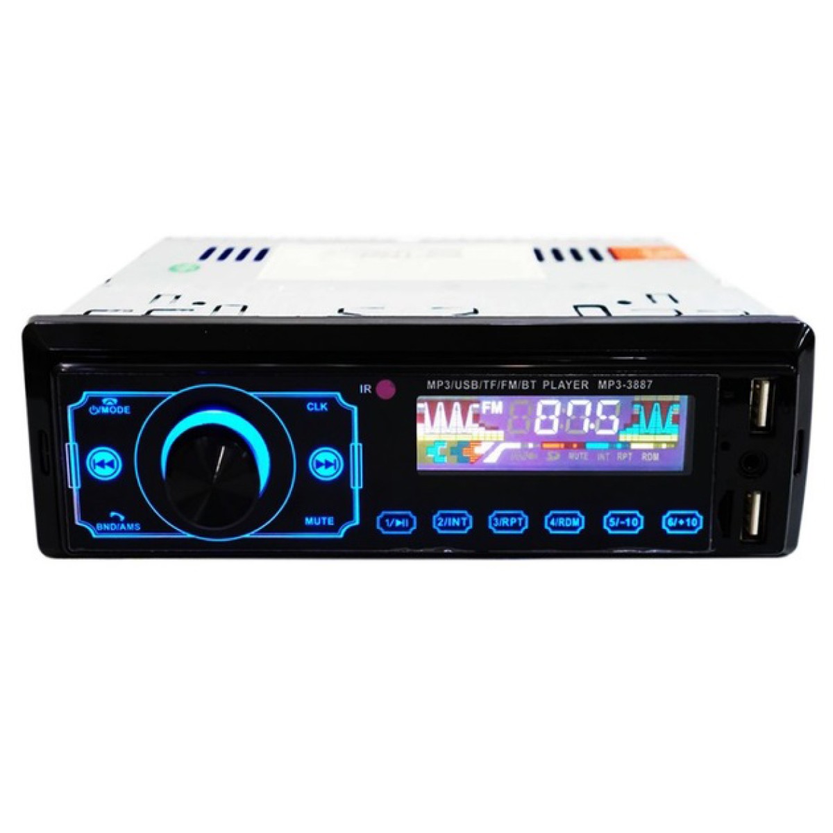 Автомагнитола MP3 3887 ISO 1DIN сенсорный дисплей LED/LCD, Автомобильная магнитола 1din штатная (арт. 23108)