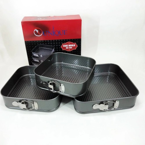 Набор квадратных разъемных форм для выпечки Unique UN-1704 20/22/24 см