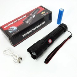 Фонарик карманный светодиодный Police BL-6525-GT100 с ремешком и функцией зума