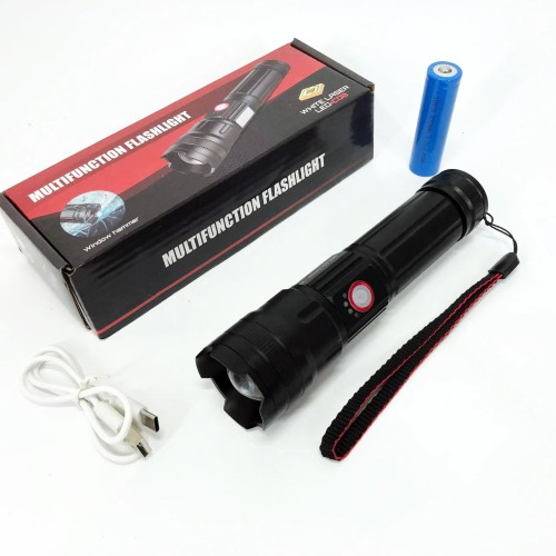 Фонарик карманный светодиодный Police BL-6525-GT100 с ремешком и функцией зума