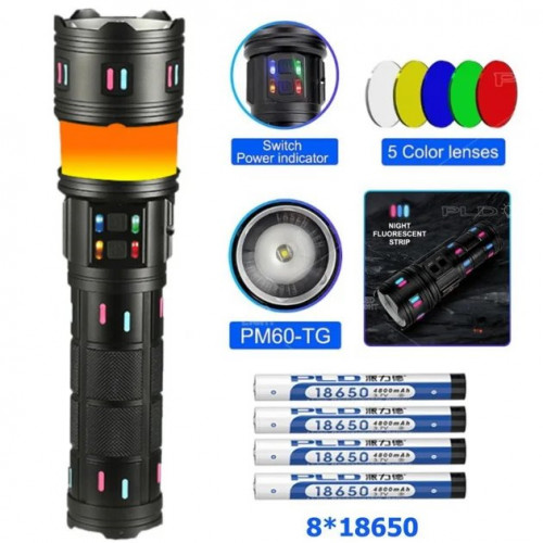 Фонарь AK178 PM60-TG+COB 8x18650