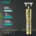 Тример для волосся і бороди VGR V-091 LED 3 насадки, Підстригальна машинка, Машинка окантувальна - фото 3