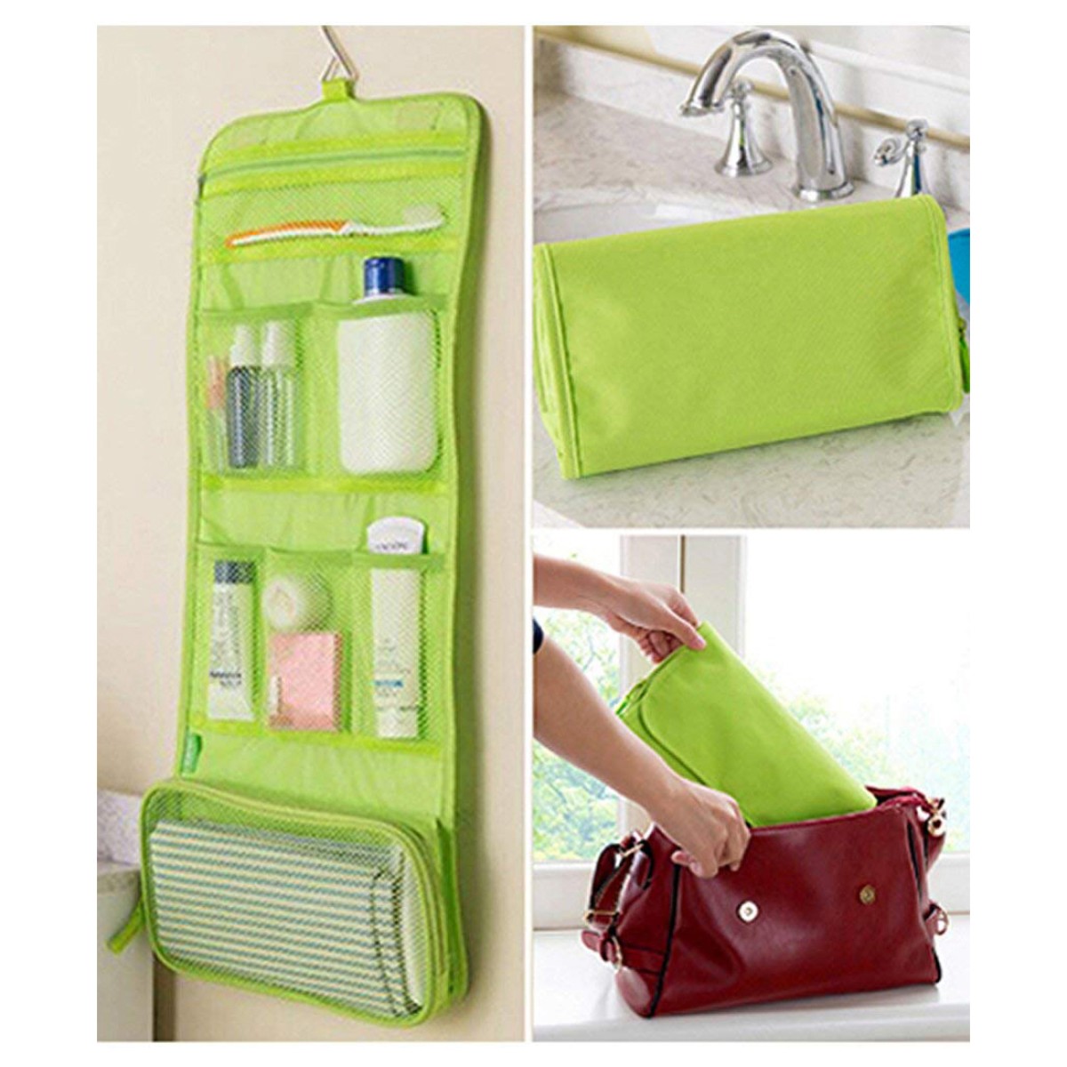 Органайзер дорожный сумочка косметичка Travel Storage Bag. Цвет: зеленый (арт. 11665)