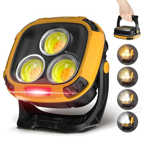 Прожектор фонарь кемпинг W891-1-3COB(White+Yellow)+5SMD(Red) Power bank