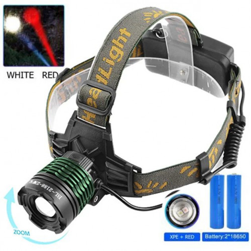 Аккумуляторный налобный фонарь Police 2188 2XPE (white+red)