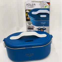 Ланч бокс с подогревом электрический Adler AD 4505 Blue 55 Вт металлический для еды с крышкой 0.8л  220В