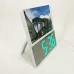 Электронные проводные настольные цифровые часы DS-6608 с фоторамкой, зелёная подсветка. Цвет: белый