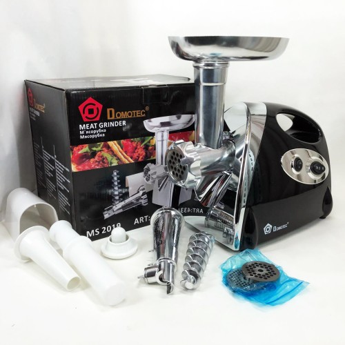 М'ясорубка електрична із соковижималкою Domotec MS-2019 2400Вт Black