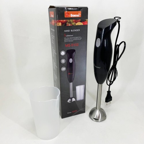 Блендер занурювальний ручний з чашею DOMOTEC MS-5102 400 W, Красивий занурювальний блендер для дому