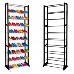 Полка для обуви 10 секций, органайзер для обуви на 30 пар обуви, обувница Black