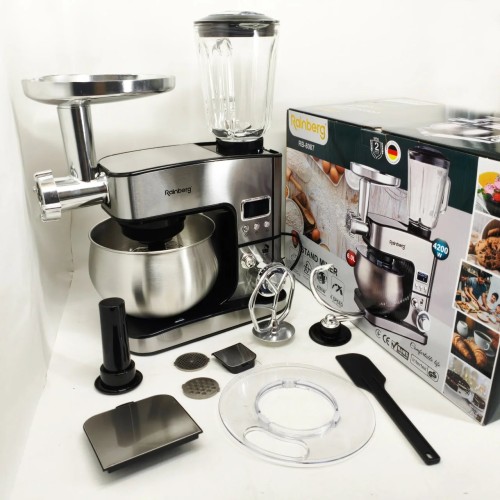 Универсальный кухонный комбайн 6л Rainberg RB-8087 Планетарный миксер с тестомесом и блендером 4200Вт