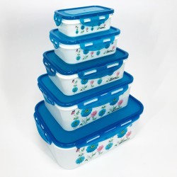 Набор контейнеров UNIQUE UN-1514 5шт. Цвет: голубой