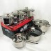 Набор посуды UNIQUE UN-5036 из нержавеющей стали с толстым 5-ти слойным дном с крышками 12 предметов - фото 12