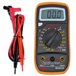 Мультиметр цифровой HAOYUE MAS830 батарейка 9V, 2 щупа, с прозвонкой и тестом транзисторов