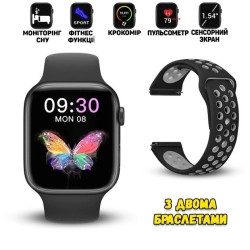 Умные смарт часы Smart Watch T55 с 2 ремешками, поддержка звонков, спортивные режимы, влагозащита ip 67