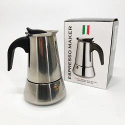 Кофеварка гейзерная из нержавеющей стали UNIQUE UN-1901 180 мл, Гейзер для варки кофе гейзерная кофеварка