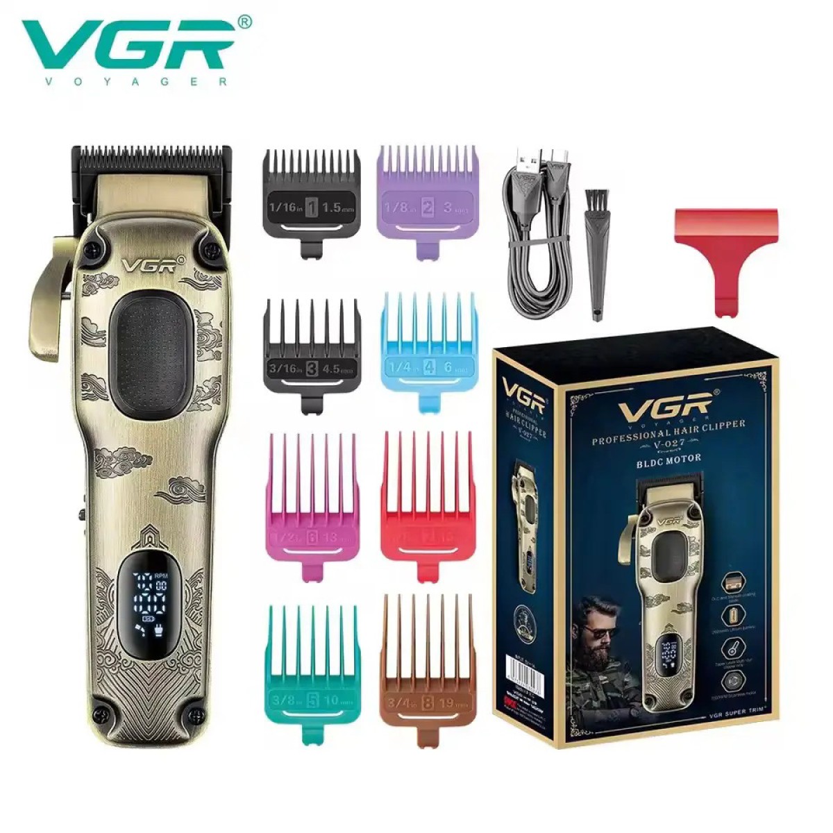 Акумуляторна машинка для стрижки VGR V-027 (арт. 23154)