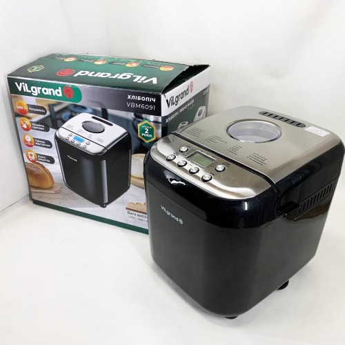 Хлібопічка ViLgrand VBM6091. Колір: чорний