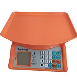 Торговые электронные весы Rainberg RB-805 40 кг led подсветка. Цвет: оранжевый