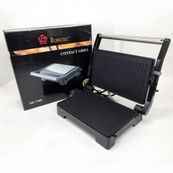 Гриль электрический Domotec MS-7708 контактный прижимной с антипригарным гранитным покрытием 1000 W