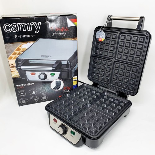 Вафельница электрическая Camry CR 3025 1500Вт для бельгийских венских вафель с терморегулятором 4 формы
