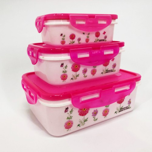 Набор пластиковых судков UNIQUE UN-1511. Цвет: розовый