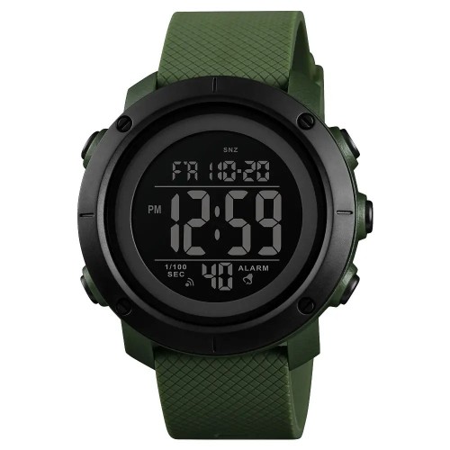 Часы наручные мужские SKMEI 1426AGBK ARMY GREEN-BLACK, часы наручные мужские. Цвет: зеленый
