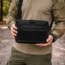 Тактическая сумка для патчей Cordura 600D — 5 карманов, мессенджер черный из ткани - фото 15