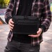 Тактическая сумка для патчей Cordura 600D — 5 карманов, мессенджер черный из ткани - фото 18