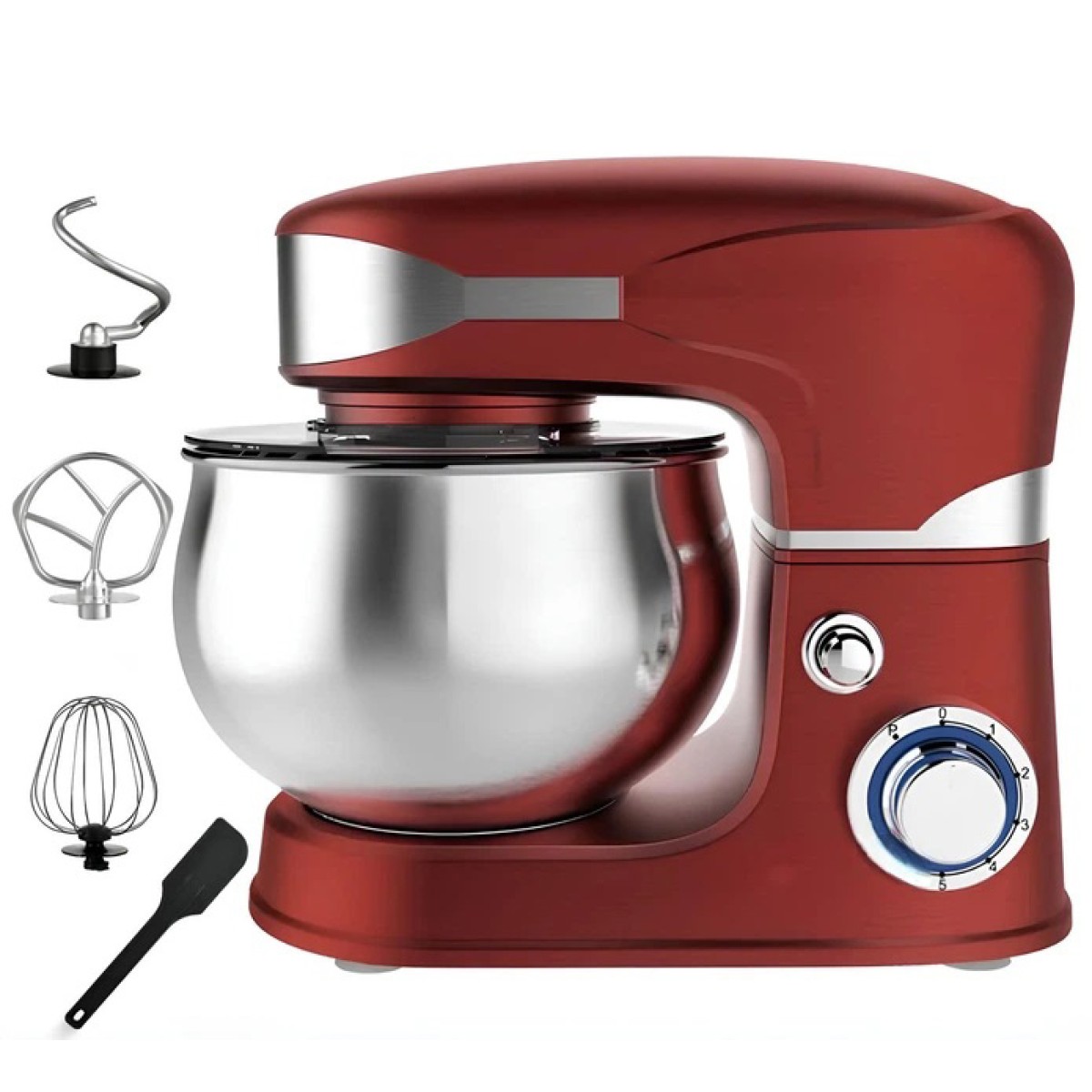 Миксер для 2600Вт Crownberg CB-3408 планетарный тестомес с чашей 5л на 6 скоростей с импульсным режимом (арт. 26345)