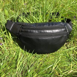 Сумка на пояс з еко-шкіри. Сумка через плече. Бананка чоловіча, жіноча Black