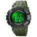 Часы наручные мужские SKMEI 1545AG ARMY GREEN, армейские часы противоударные. Цвет: зеленый - фото 3