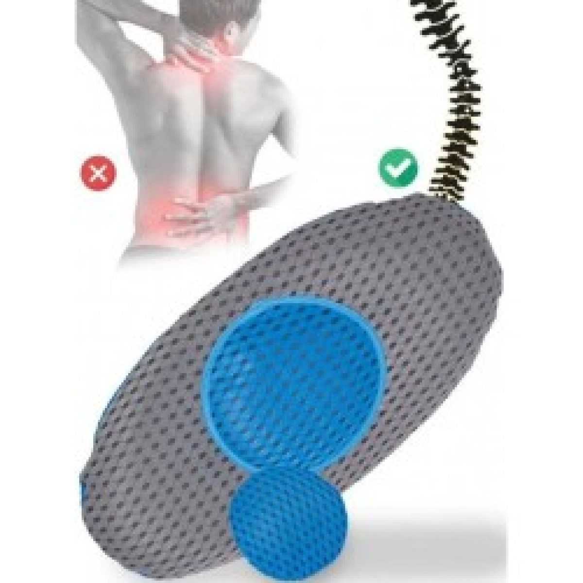 Ортопедическая подушка для поясницы Lumbar Support TV One. Подушка для поясницы с эффектом памяти (арт. 11599)