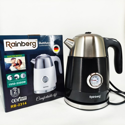 Чайник електричний з датчиком температури Rainberg RB-2314 Black