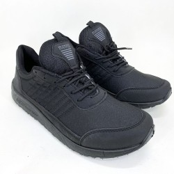 Мужские кроссовки 46 размер черные с текстильным верхом